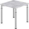 Produktbild: HAMMERBACHER Schreibtisch Schreibtisch 80x80cm Beton/Silber