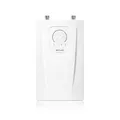 Produktbild: CLAGE CEX-U elektronischer Kompakt-Durchlauferhitzer für die Küche, 11–13,5 kW, 400V, gradgenaue Temperaturwahl, LED-Sensorbedienfeld, Festanschluss, Untertischmontage (Weiß, Komfort)