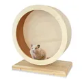 Produktbild: Hamsterrad aus Holz für kleine Haustiere: WIYETY Stiller Hamsterrad, Geräuscharmes Hamster Laufrad für Ruhe und Bewegung, Bogie Wheel für andere kleine Haustiere (S, Φ/ 15 cm)