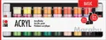 Produktbild: Marabu Acrylfarben-Set 'BASIC', 32 x 3,5 ml / 2 x 59 ml