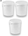 Produktbild: 3 x 30 Liter Eimer mit Deckel, weiß, stapelbar, mit Lebensmittelfreigabe Hobbock
