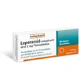 Produktbild: Loperamid-ratiopharm® akut 2 mg Filmtabletten: Effektive Hilfe bei akutem Durchfall - auch für unterwegs. Kann Beschwerden schnell lindern und Flüssigkeitsverlust entgegenwirken. 10 Filmtabletten