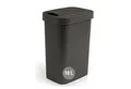 Produktbild: Hausfelder Mülleimer Abfalleimer 10 Liter mit Klapp-Schwingdeckel Abfallbehälter in Schwarz, Made in Germany, mit Klapp- und Schwingdeckel, robuste Konstruktion