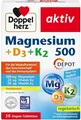 Produktbild: Doppelherz Magnesium 500 + D3 + K2 DEPOT 60 Stück
