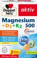Produktbild: Doppelherz Magnesium Tabletten Vitamin D K Muskeln Nerven 60 Stück Depot 84,6g