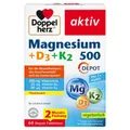 Produktbild: DOPPELHERZ Magnesium 500+D3+K2 Depot Tabletten 60 St