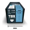 Produktbild: TOX Holzbauschrauben TIMBR TK 8,0 x 240 mm, blau verzinkt mit Tellerkopf, TX40, Schrauben für leichtes Eindrehen und hohe Tragfähigkeit im Holzbau, 50 Stück im Karton, inkl. 1x Bit, 1120804180240