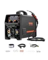 Produktbild: VEVOR Pro MIG-Schweißgerät, 200 Ampere Pluse MIG-Welder, 5-in-1 Schweißer MIG Pluse, gasloses MIG, Gas-MIG, MMA und Lift WIG, mit IGBT-Wechselrichtertechnologie und LCD-Bildschirmanzeige