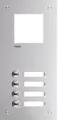 Produktbild: Hager Frontplatte intercom mono, 4 Tasten + Namensschild, 315x150x32mm, Edelstahl (RTQ104X)