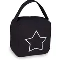Produktbild: Relaxdays Türstopper aus Stoff, für den Boden, rutschfest, schwarz, 14x12,5x10cm