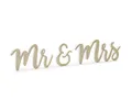 Produktbild: Holzschriftzug Mr & Mrs, gold, 50x10cm