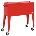 Produktbild: vidaXL Kühlwagen mit Rollen Rot 92x43x89 cm