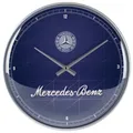 Produktbild: Retro Wanduhr Ø 31 cm -Benz – Silver & Blue – Geschenk-Idee für -Benz Accesso...