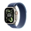 Produktbild: Apple Watch Ultra 3 GPS + Cellular 49mm Natural Titanium Case with Blue/Bright Blue Trail Loop - S/M