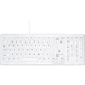 Produktbild: Active Key AK-C7000F Medical Key USB Hygiene-Tastatur Deutsch, QWERTZ Weiß Geeignet f. Wischdesinfektion nach DGHM/VAH, Silikonmembran