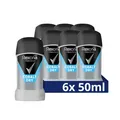 Produktbild: Rexona Men Deostick Cobalt Dry Anti-Transpirant Herren Männer 6 x 50 ml 6er Pack