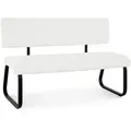 Produktbild: Idimex Esszimmerbank, Weiß, Textil, Textil, Metall, Mode, 135x88x58 cm, Esszimmer, Bänke, Sitzbänke