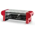 Produktbild: H.Koenig Raclette RP2 kleines kompaktes Raclette für 2 Personen, 350 W rot