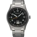 Produktbild: Seiko Quartz SUR569P1 Herrenarmbanduhr - Schwarz/Silber