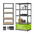 Produktbild: Juskys Lagerregal Basic 200x100x60 cm - Metall Schwerlastregal, 5 Böden, 875 kg, grau