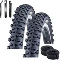 Produktbild: 2 x Kenda K-850 MTB Fahrradreifen Fahrradmantel Schwarz 50-406 (20 x 2.0) + DV-Schläuche inkl. Reifenheber