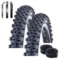 Produktbild: 2 x Kenda K-850 MTB Fahrradreifen Fahrradmantel Schwarz 50-406 (20 x 2.0) + DV-Schläuche inkl. Reifenheber