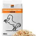 Produktbild: HRB Premium Einstreu Holzspan Horse, Hanf bzw. Leinenstroh Ersatz Einstreu hohes Volumen, extrem staubarm, sehr saugfähiges Streu, ideal auch als Kleintiereinstreu (Grob, 18Kg)