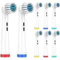 Produktbild: Aufsteckbürsten für Oral B kompatibel - 8er Pack Ersatzbürsten Zahnpflege Bürstenköpfe für elektrische Zahnbürsten - passend für viele Oral...