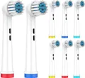 Produktbild: Aufsteckbürsten für Oral B kompatibel - 8er Pack Ersatzbürsten Zahnpflege Bürstenköpfe für elektrische Zahnbürsten - passend für viele Oral B Modelle