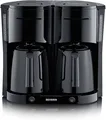 Produktbild: Severin Doppel-Filter-Kaffeemaschine DUO mit Thermokanne 2 Liter Schwarz NEU
