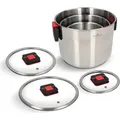 Produktbild: Komplet Garnków 6-elementowy Kompaktowy do Gotowania - Silber/Grau