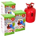 Produktbild: 3x Helium für ca. 150 Luftballons Heliumflasche Ballongas 360 Liter (0,36 m³)
