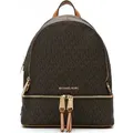 Produktbild: Michael Kors Rhea Zip Medium Backpack Damen Rucksack Braun MK Logo Kunstleder - 30S7GEZB1B-200 - Braun