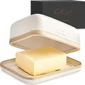 Produktbild: Steinzeit Design Butterdose - Butterdose Keramik für alle gängigen Butter (250gr) - Butterglocke und Butterfass mit einzigartigem Design - Butterschale und Butterbox Spülmaschinengeeignet