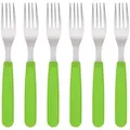 Produktbild: GRÄWE Tafelgabeln, 6 Stück, Edelstahl, bunte Griffe grün