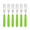 Produktbild: GRÄWE Tafelgabeln, 6 Stück, Edelstahl, bunte Griffe grün