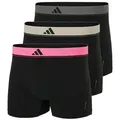Produktbild: adidas Sportswear Trunk Active Micro Flex (3er Pack) elastischer Bund, weich, Mikrofaser, ohne Eingriff schwarz S