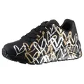 Produktbild: Skechers Skechers x JGoldcrown: Uno Lite - Metallic Love Plateausneaker, Schnürschuh, Keilsneaker mit Herzchen im Metallic Look bedruckt schwarz 37 EU