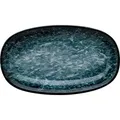 Produktbild: 6x Bonna Sepia Gourmet Platte oval 34x19cm 4cm hoch Blau Weiß Schwarz Porzellan SPAMGRM34OKY Servierplatten Speise Geschirr