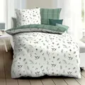 Produktbild: Traumschlaf Biber Bettwäsche Winter Greens grün 135x200 cm + 80x80 cm - grün;beige