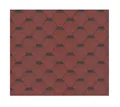 Produktbild: TIMBELA Bitumenschindeln Hexagonal Rock H-RED, rote Bitumen-Dacheindeckung