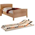 Produktbild: VAJA Set Seniorenbett Buche Dekor mit verstellbarem Lattenrost 100x200