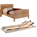 Produktbild: VAJA SET Seniorenbett Buche Dekor mit verstellbarem Lattenrost 100x200