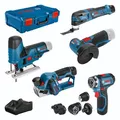 Produktbild: Bosch 12V Profi-Set 5-tlg. GSR+GOP+GHO+GWS+GST