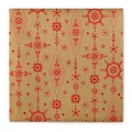 Produktbild: Sovie HORECA Serviette Brigitte in Naturbraun-Rot aus Linclass® Airlaid, Einweg Weihnachtsserviette festlich stilvoll, ideal für Advents- & Weihnachtsfeiern, 40x40cm, 50 Stück