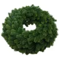Produktbild: Kunstkranz Edel Tannenkranz rund gebunden PF runde Kunststoffnadeln künstliche Tannenkränze, Seidenblumen Roß, 100% PE Spritzgussverfahren - Durchmesser: 60cm grün Ø 60 cm
