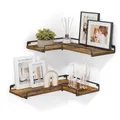 Produktbild: Lförmiges Eckregal, 2er Set, Wandregal, IndustrieDesign, für Wohnzimmer, Schl...