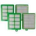 Produktbild: vhbw 4x Staubsaugerfilter kompatibel mit Philips FC9050/01, FC9060/01, FC8769/91, FC8768/01, FC8769/01, FC8767/02 Staubsauger - HEPA-Filter Grün Weiß