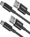 Produktbild: Anker USB C Kabel 2 Stück 0,9 m doppelt-geflochtenes Nylon Type C Ladekabel