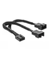 Produktbild: InLine Y-cable Netzsplitter für Lüfter 4-polig PWM M bis 2 x 4-polige W 15 cm Schwarz (33328Y)